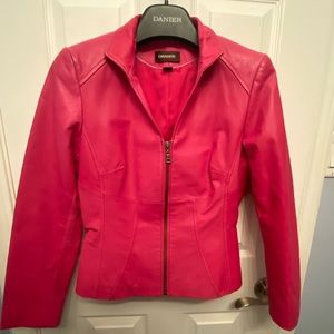 Danier Pink Genuine Leather Jacket XS